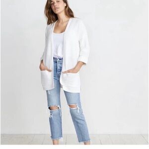 MARINE LAYER White Catalina Knit Cardigan Small